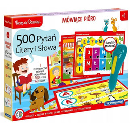 Clementoni, mówiące Pióro 500 pytań, litery i słowa