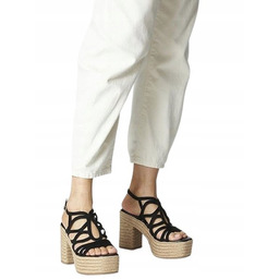 Tamaris Czarne Espadryle Damskie Na Platformie 39 J1A