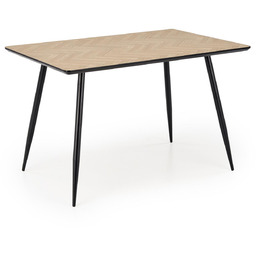 Stół berto naturalny / czarny (120x80 cm) halmar