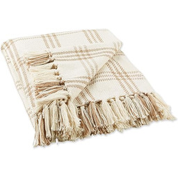 DII Nowoczesna kolekcja wiejska w kratę bawełniana narzuta