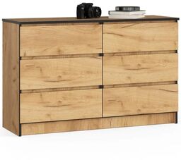 Komoda do salonu, sypialni, 6 szuflad, STILO, 120x40x77