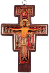 Krzyż San Damiano na naturalnym drewnie