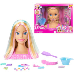 Barbie Głowa do stylizacji z blond włosami