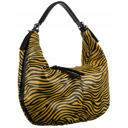 Miękka torebka Bestini zebra żółta 20098