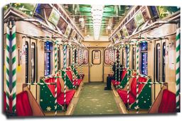 Warszawa Świąteczne metro - obraz na płótnie Wymiar