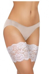 Opaska na uda Thigh Bands koronka biała maxi