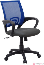 Fotel obrotowy QZY-1121 Czarno-niebieski