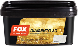 Farba dekoracyjny DIAMENTO 3D white 1 l FOX