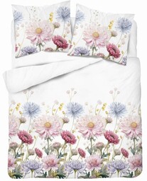 Pościel satynowa 160x200 Home Satin 71 biała kolorowe