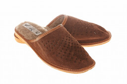 Wójciak Podhale zabudowane męskie kapcie ze skóry naturalnej