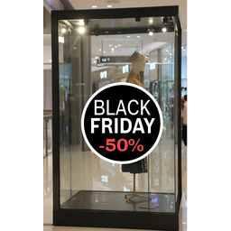 Naklejka okrągła: Black Friday