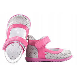 Emel E2430-1 Balerinki Dziewczęce Półbuty szare 19