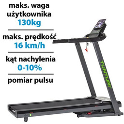 TUNTURI Bieżnia elektryczna Cardio Fit T40 1100W 16km/h