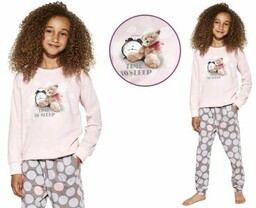 Piżama dziecięca LAURA: róż/beż