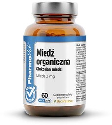 PAHRMOVIT Miedź organiczna, 60 kaps.