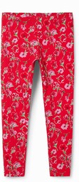 Długie legginsy w kwiaty
