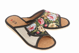 Wójciak Podhale damskie kapcie domowe laczki skóra naturalna