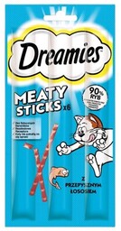 DREAMIES Przysmak dla kota Meaty Sticks z Łososiem