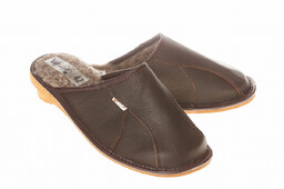 Wójciak Podhale zabudowane męskie kapcie ze skóry naturalnej