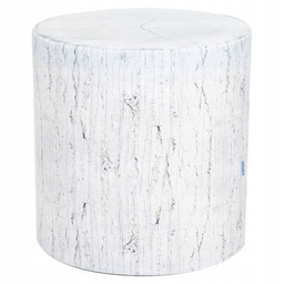 pufa dla dzieci biały pniak