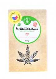 Ciemna czekolada z nasionami konopi 100g bez cukru,