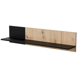 CAMA MEBLE Półka ścienna Merci 110cm Czarny/Dąb Artisan