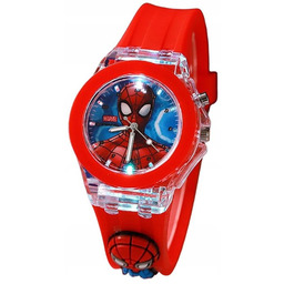 zegarek dziecięcy wskazówkowy dla chłopca SPIDERMAN led ŚWIECĄCY
