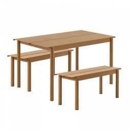 Muuto LINEAR Zestaw Mebli Ogrodowych - Stół 140
