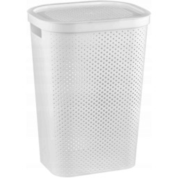 Kosz z pokrywą 60L biały