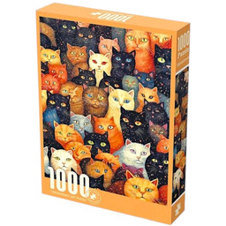 ZABAWKA PUZZLE 1000 ELEMENTÓW KOLOROWE KOTY