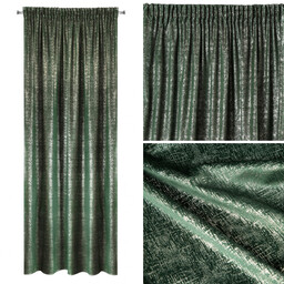 Zasłona 140 x 270 Dekoracyjna Velvet Cypr Zielona