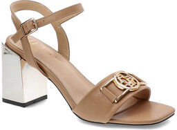 Beżowe Sandały Filippo Eleganckie Buty Damskie