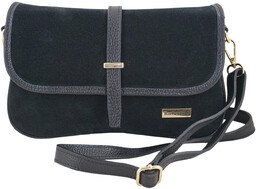 Zamszowa torebka damska Barberinis - Czarna