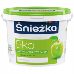 Farba akrylowa ścienna Śnieżka Eko biała mat 10L