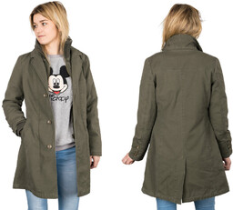 Płaszcz Płaszczyk Damski Bawełniany Khaki 28H r S