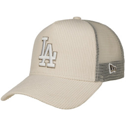 Czapka Trucker Dodgers Cord by New Era, kremowobiały,
