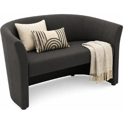 Edinos Premium Grafitowa dwuosobowa sofa kubełkowa P3-C90