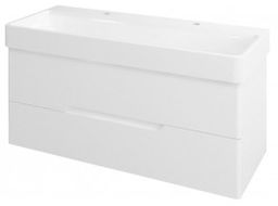 MEDIENA szafka umywalkowa 117x50,5x48,5cm, biały mat/biały mat MD120