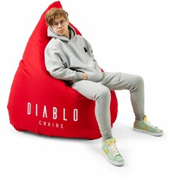 Pufa gamingowa Diablo Chairs: czerwona, pufa xxl, worek