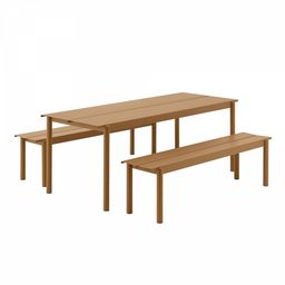 Muuto LINEAR Zestaw Mebli Ogrodowych - Stół 200