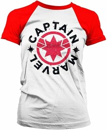 Marvel Girlie T-Shirt Captain Marvel Round Shield (S)