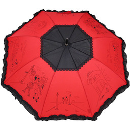 Parasolka Damska Automatyczna z Falbanką - Paryżanka, Elegancja