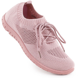 Buty sportowe damskie ażurowe pudrowy róż News 1020