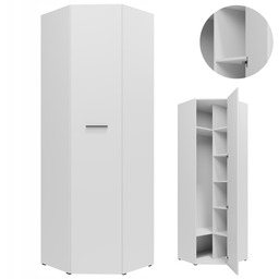 Szafa garderoba CR3-GLOS 64x64 biała nowoczesna narożna