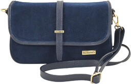 Zamszowa torebka damska Barberinis - Granatowa