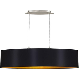 EGLO Lampa wisząca MASERLO, lampa tekstylna 2-ogniskowa, owalna