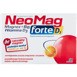 NEOMAG FORTE D3 Witamina D3+Magnez+Witamina B6 suplement diety