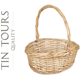 OWALNY NATURALNY KOSZYK WIKLINOWY 34x28x12/14/32 cm