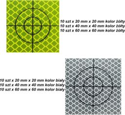 ZESTAW Folia dalmiercza żółta i biała rozmiary 20mm