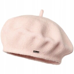 Beret damski MICHELE Pudrowy róż